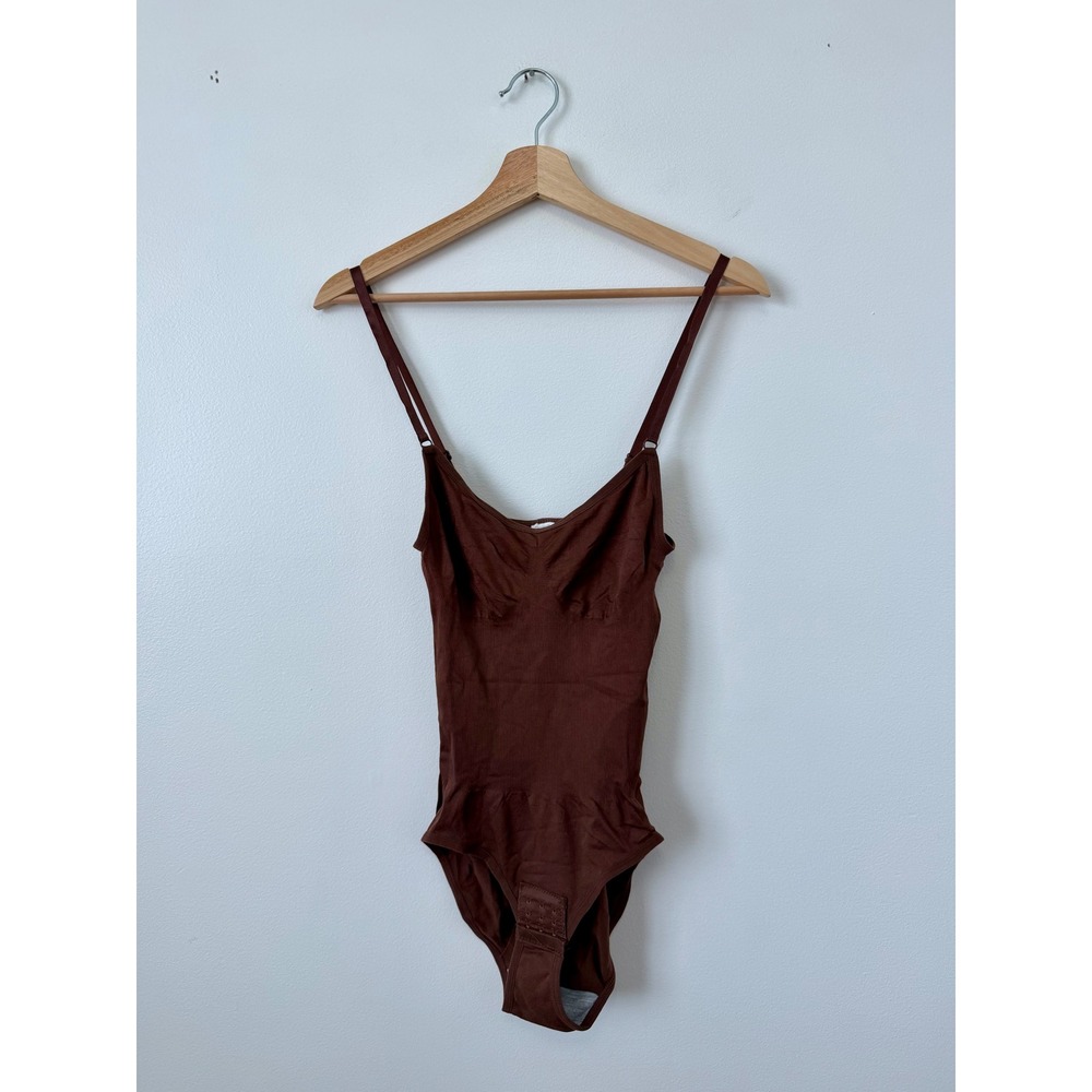 Dark Brown One-Piece Shapewear Bodysuit – Size Small – NWOT